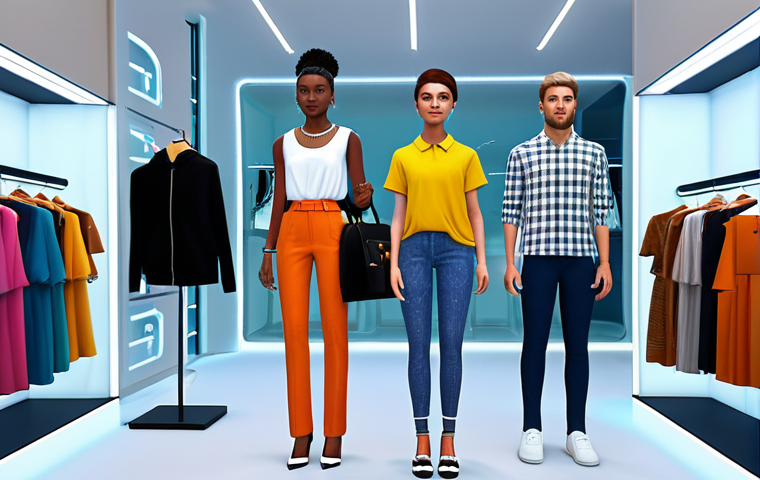메타버스 패션쇼에서의 고객 참여 증대 전략 - Virtual Fashion Show Avatar Style Consultation**

"A user's avatar, fully clothed in modest, trendy ...
