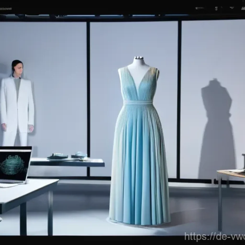 가상 옷을 만들기 위한 3D 디자인 툴 - **Prompt 1: Digital Atelier - Precision and Fabric Simulation**
    "A visually striking close-up sh...