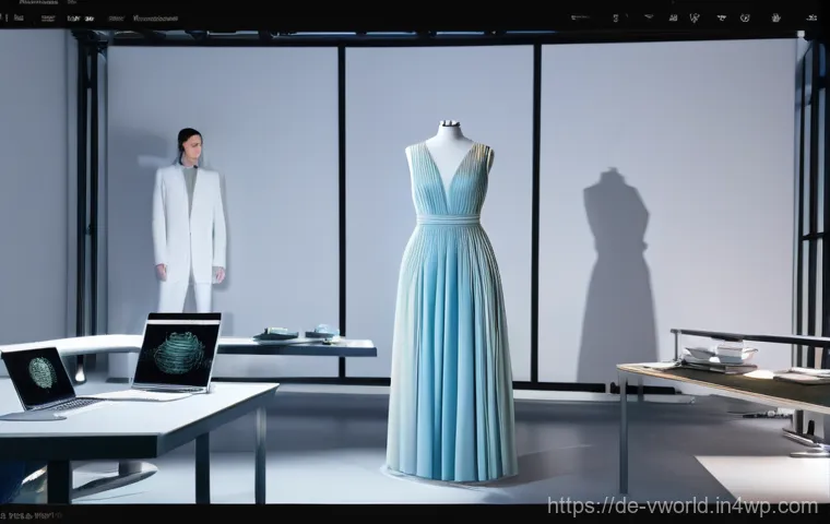 가상 옷을 만들기 위한 3D 디자인 툴 - **Prompt 1: Digital Atelier - Precision and Fabric Simulation**
"A visually striking close-up sh...